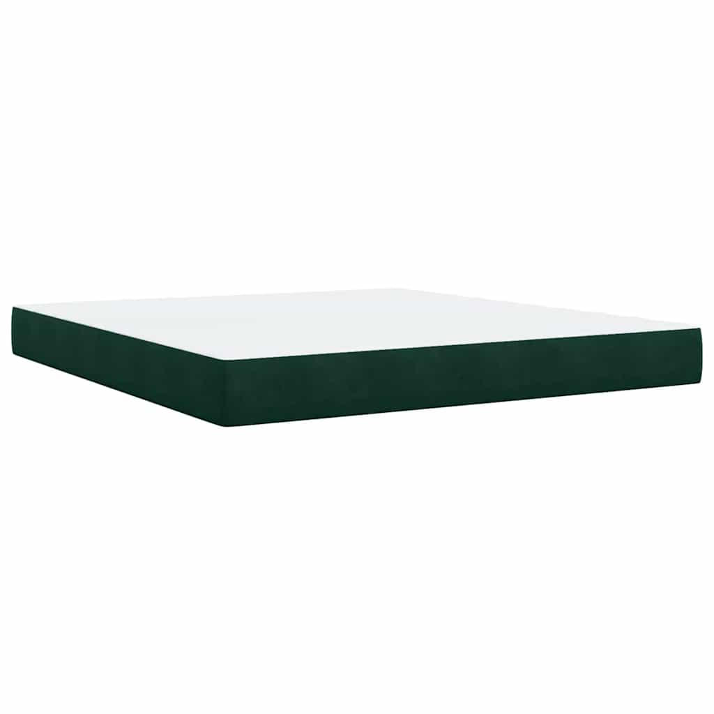 Sommier à lattes de lit et matelas Vert foncé 180x200cm Velours - XIOS