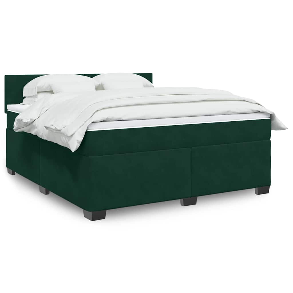 Sommier à lattes de lit et matelas Vert foncé 180x200cm Velours - XIOS