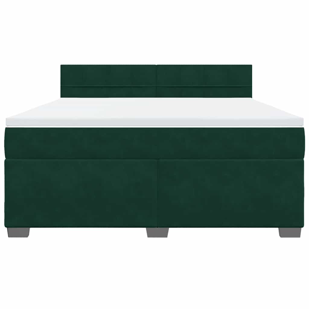 Sommier à lattes de lit et matelas Vert foncé 180x200cm Velours - XIOS