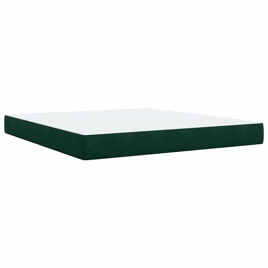 Sommier à lattes de lit et matelas Vert foncé 180x200cm Velours - XIOS