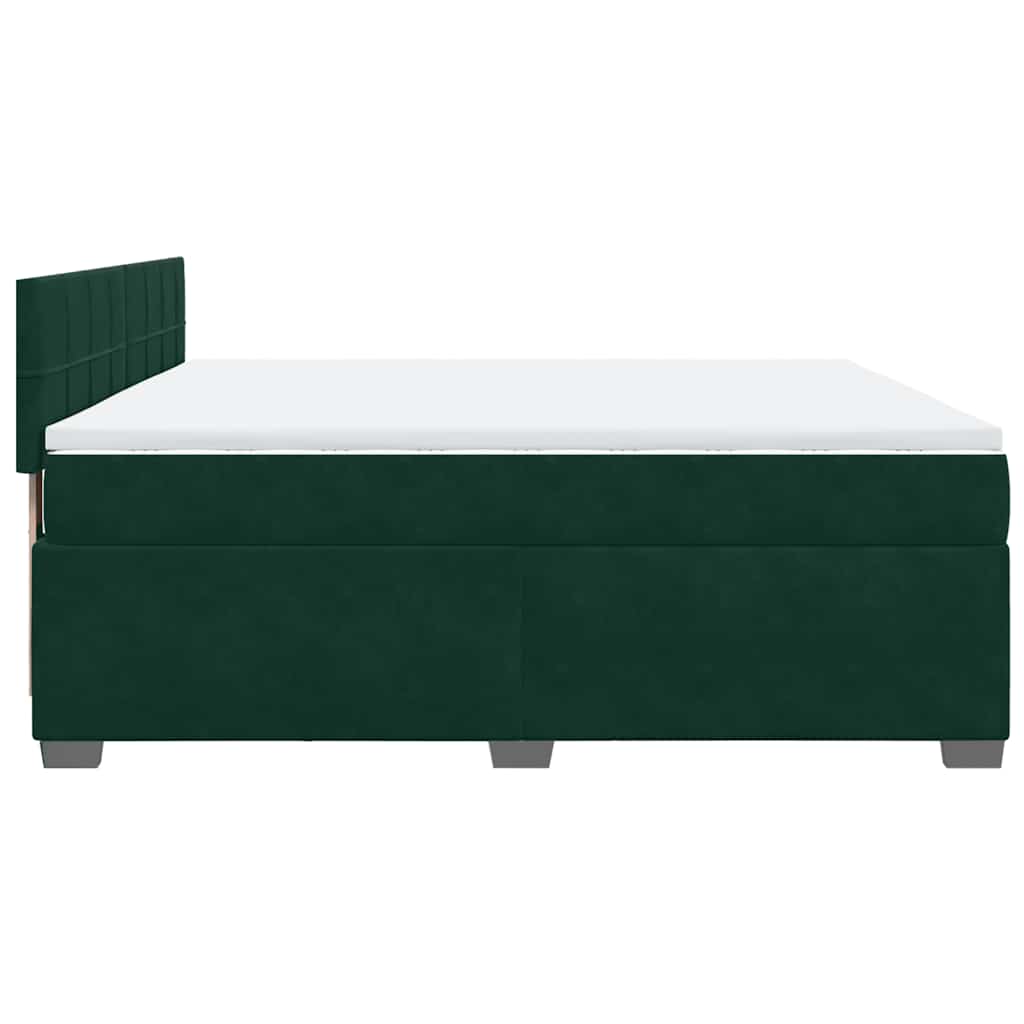 Sommier à lattes de lit et matelas Vert foncé 180x200cm Velours - XIOS