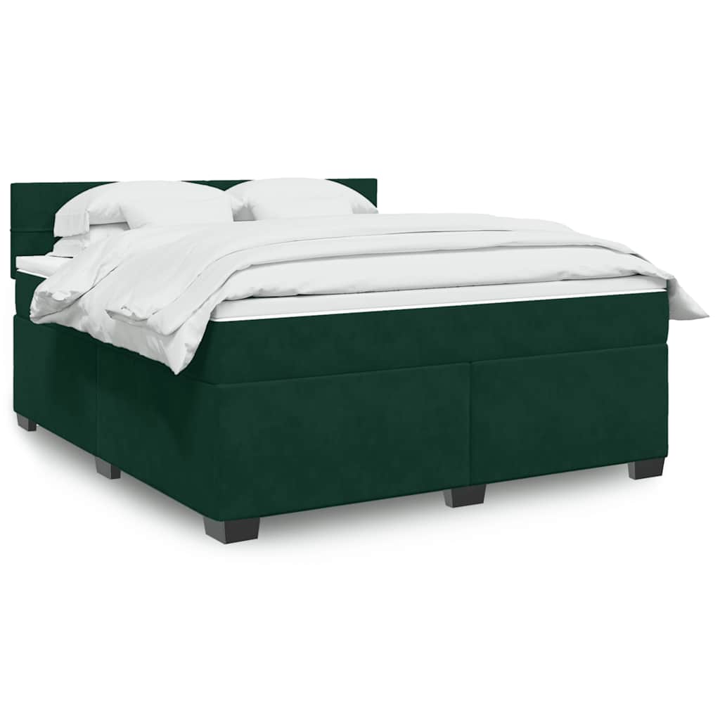 Sommier à lattes de lit et matelas Vert foncé 180x200cm Velours - XIOS