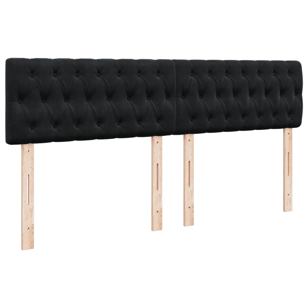 Sommier à lattes de lit avec matelas Noir 180x200 cm Velours - XIOS