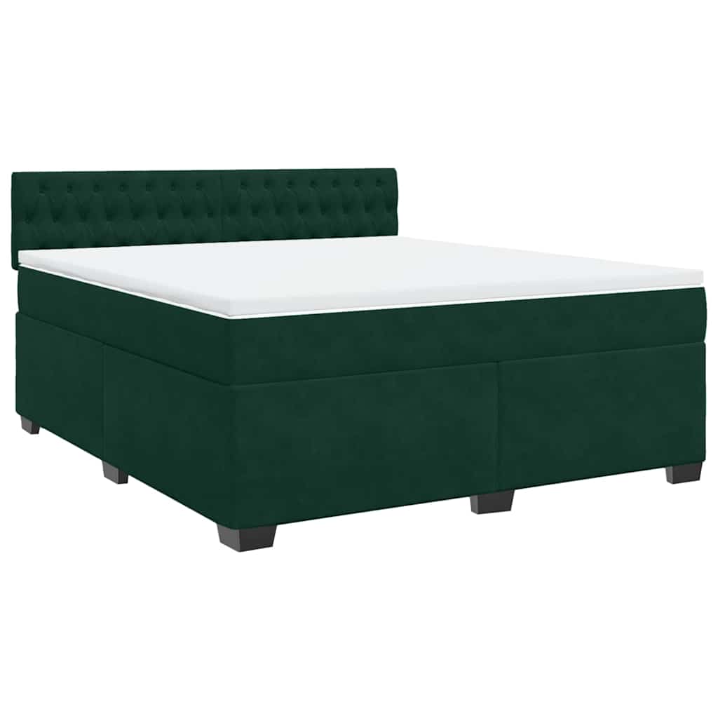 Sommier à lattes de lit et matelas Vert foncé 180x200cm Velours - XIOS