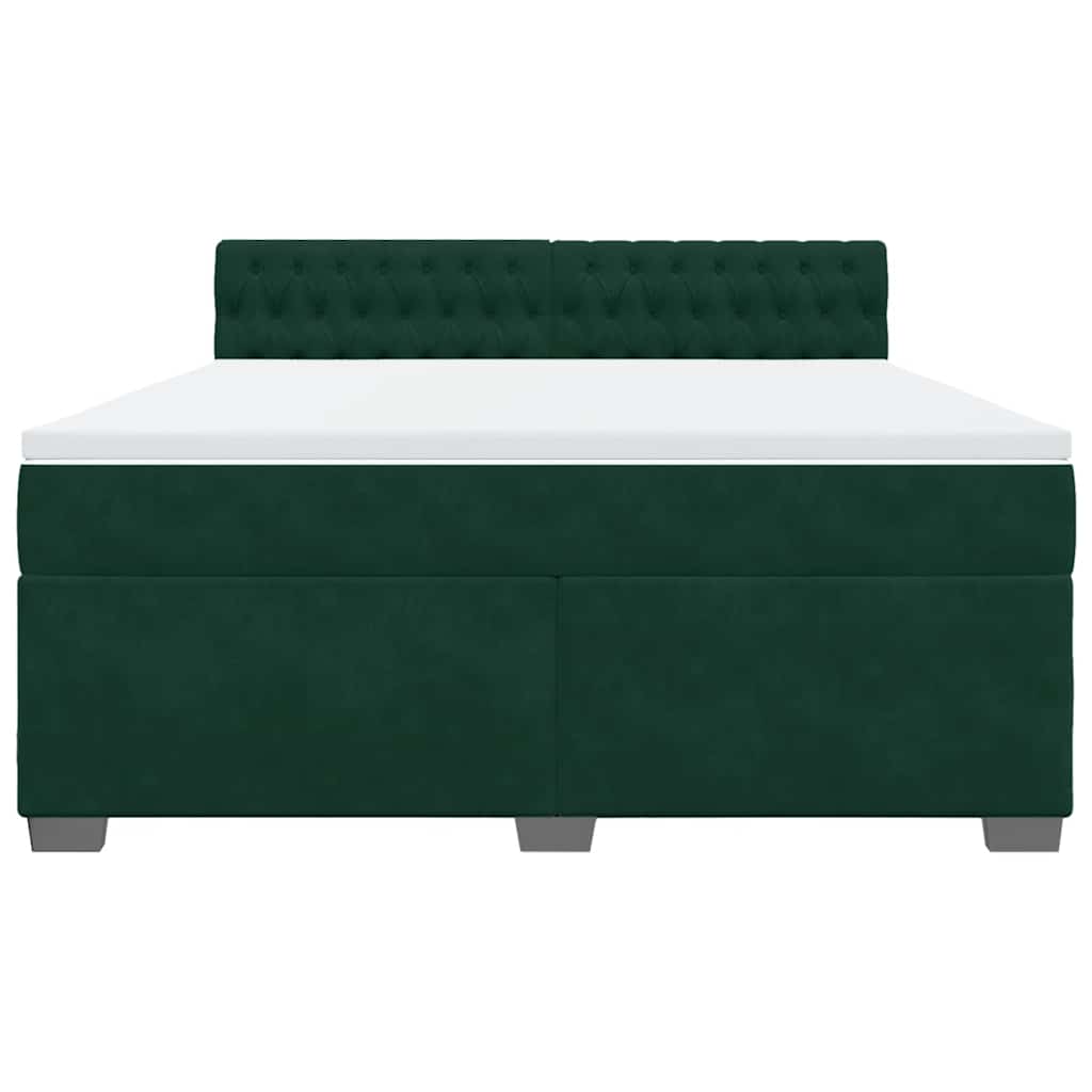 Sommier à lattes de lit et matelas Vert foncé 180x200cm Velours - XIOS