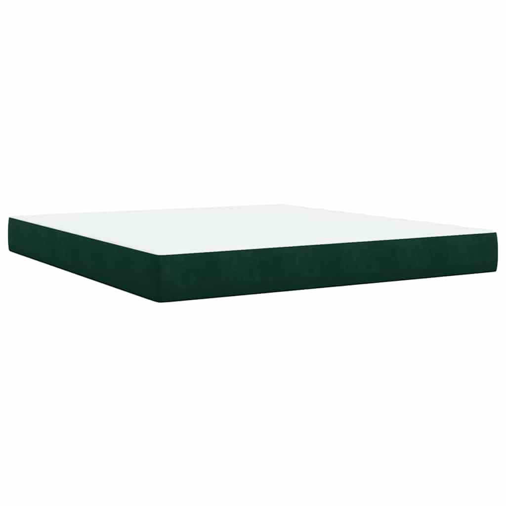 Sommier à lattes de lit et matelas Vert foncé 180x200cm Velours - XIOS