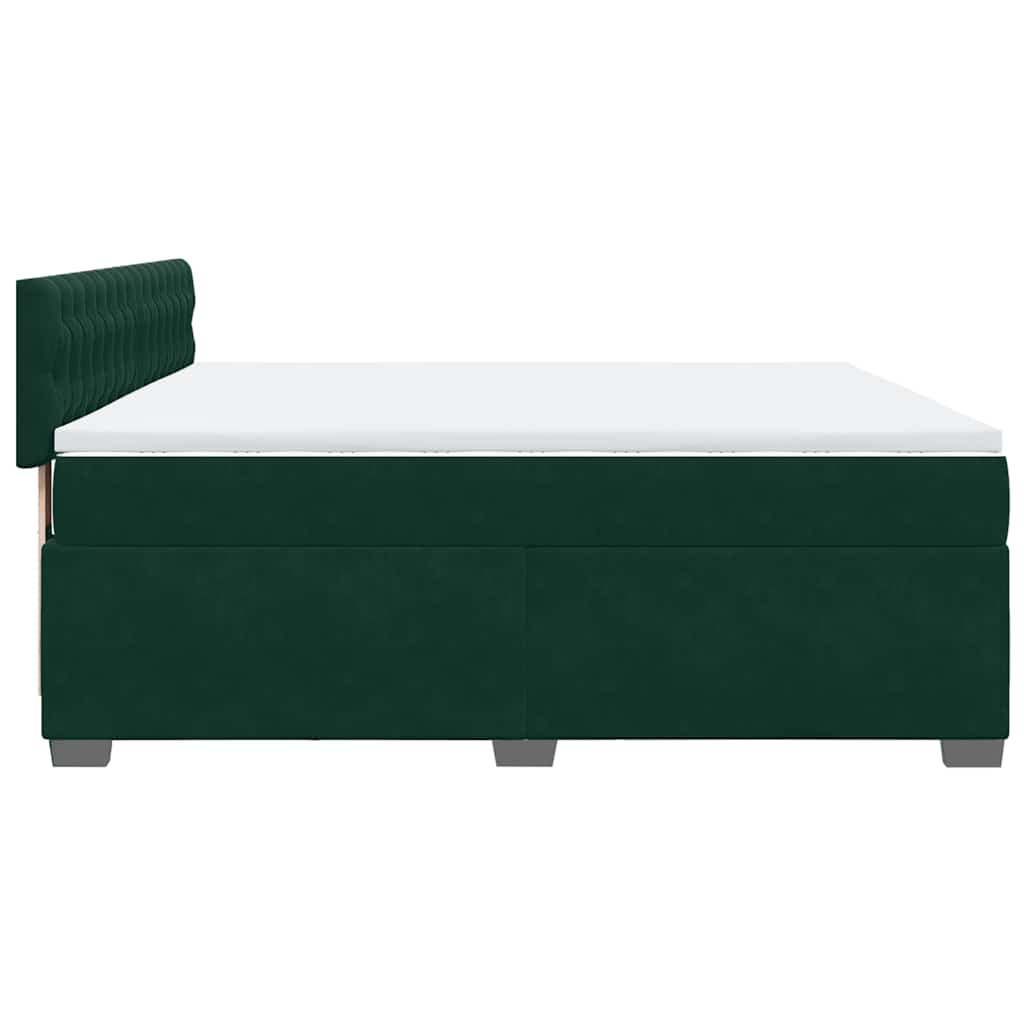 Sommier à lattes de lit et matelas Vert foncé 180x200cm Velours - XIOS