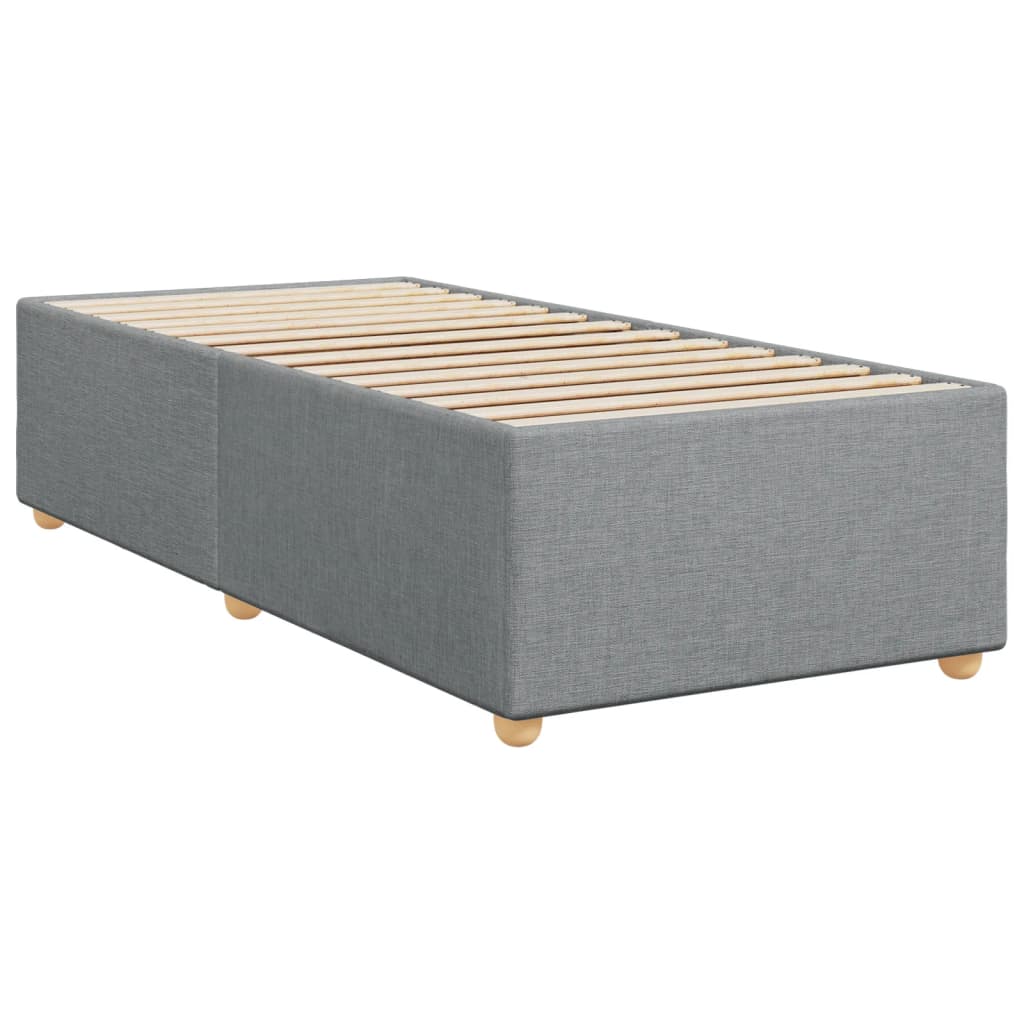 Sommier à lattes de lit avec matelas gris clair 80x200 cm tissu - XIOS