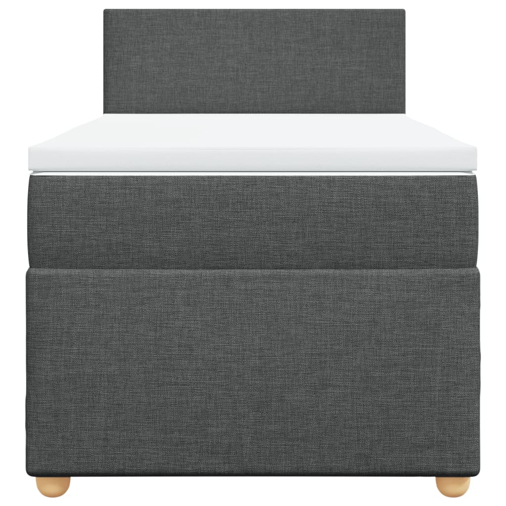 Sommier à lattes de lit avec matelas Gris foncé 80x200 cm Tissu - XIOS