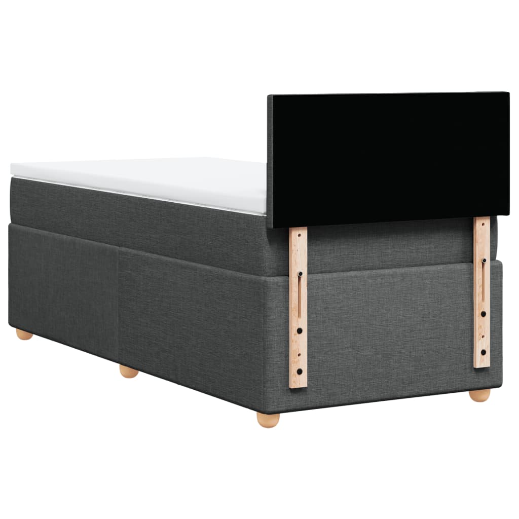 Sommier à lattes de lit avec matelas Gris foncé 80x200 cm Tissu - XIOS