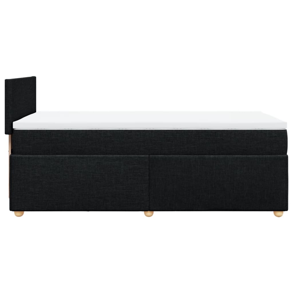 Sommier à lattes de lit et matelas Noir 80x200 cm Tissu - XIOS