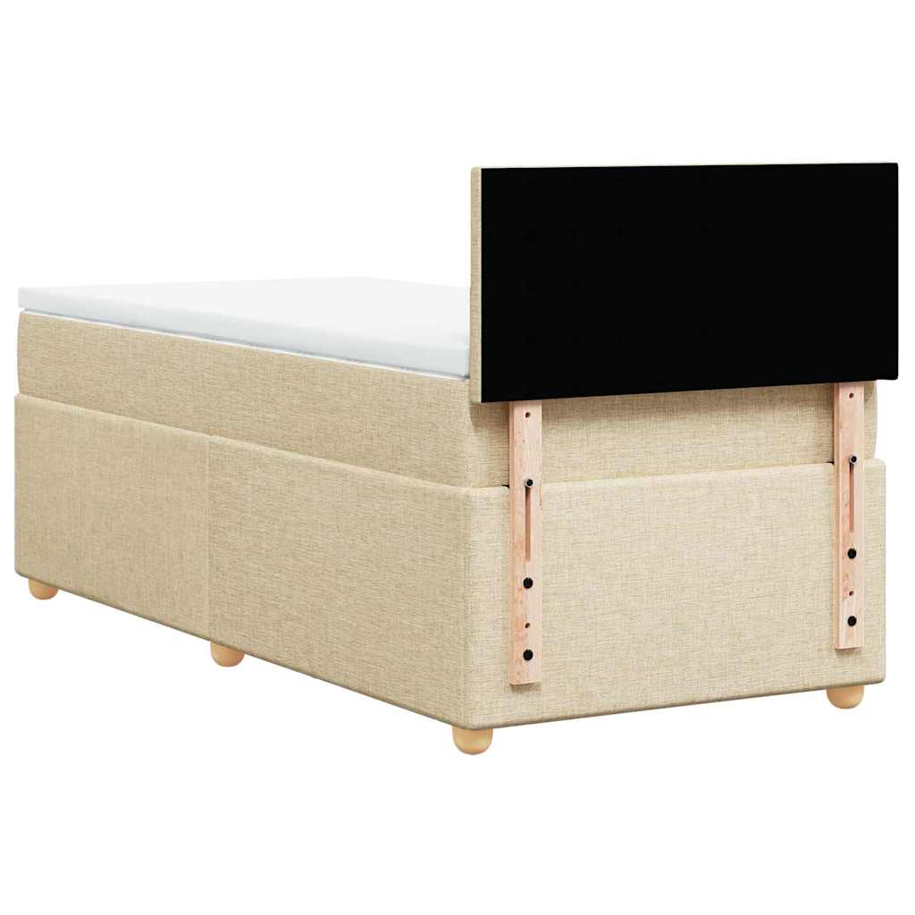 Sommier à lattes de lit avec matelas Crème 80x200 cm Tissu - XIOS