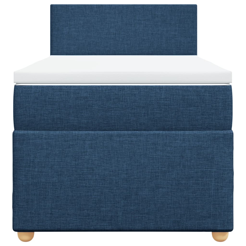 Sommier à lattes de lit avec matelas Bleu 80x200 cm Tissu