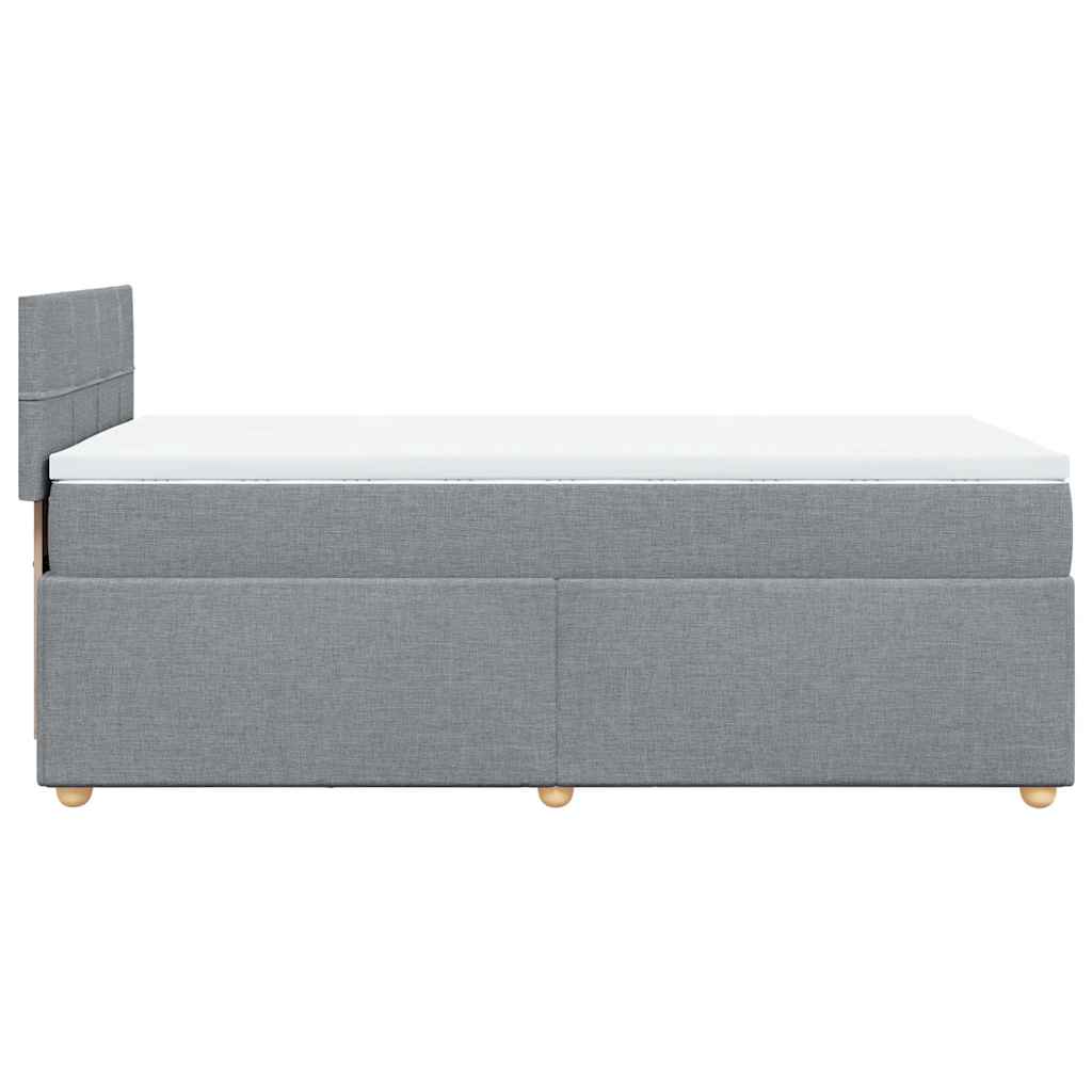 Sommier à lattes de lit avec matelas gris clair 80x200 cm tissu - XIOS