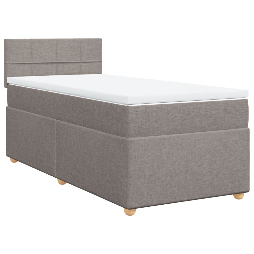 Sommier à lattes de lit avec matelas Taupe 80x200 cm Tissu - XIOS