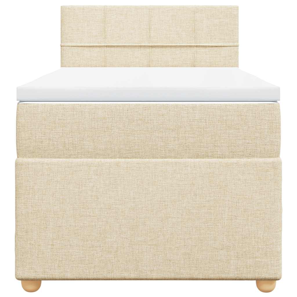 Sommier à lattes de lit avec matelas Crème 80x200 cm Tissu - XIOS