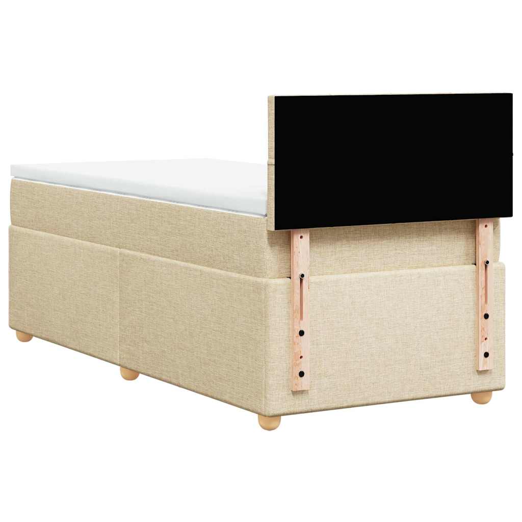 Sommier à lattes de lit avec matelas Crème 80x200 cm Tissu - XIOS