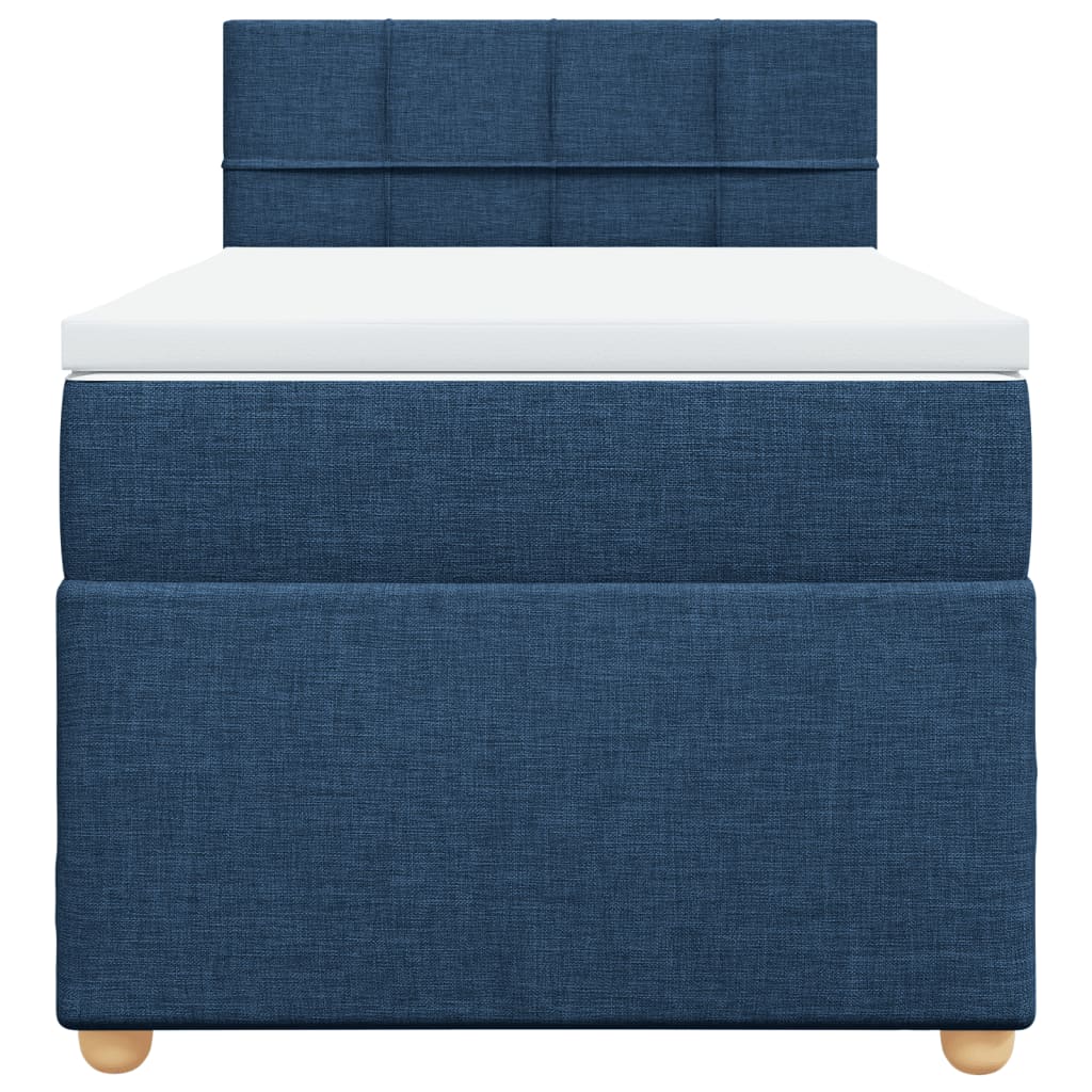 Sommier à lattes de lit avec matelas Bleu 80x200 cm Tissu - XIOS