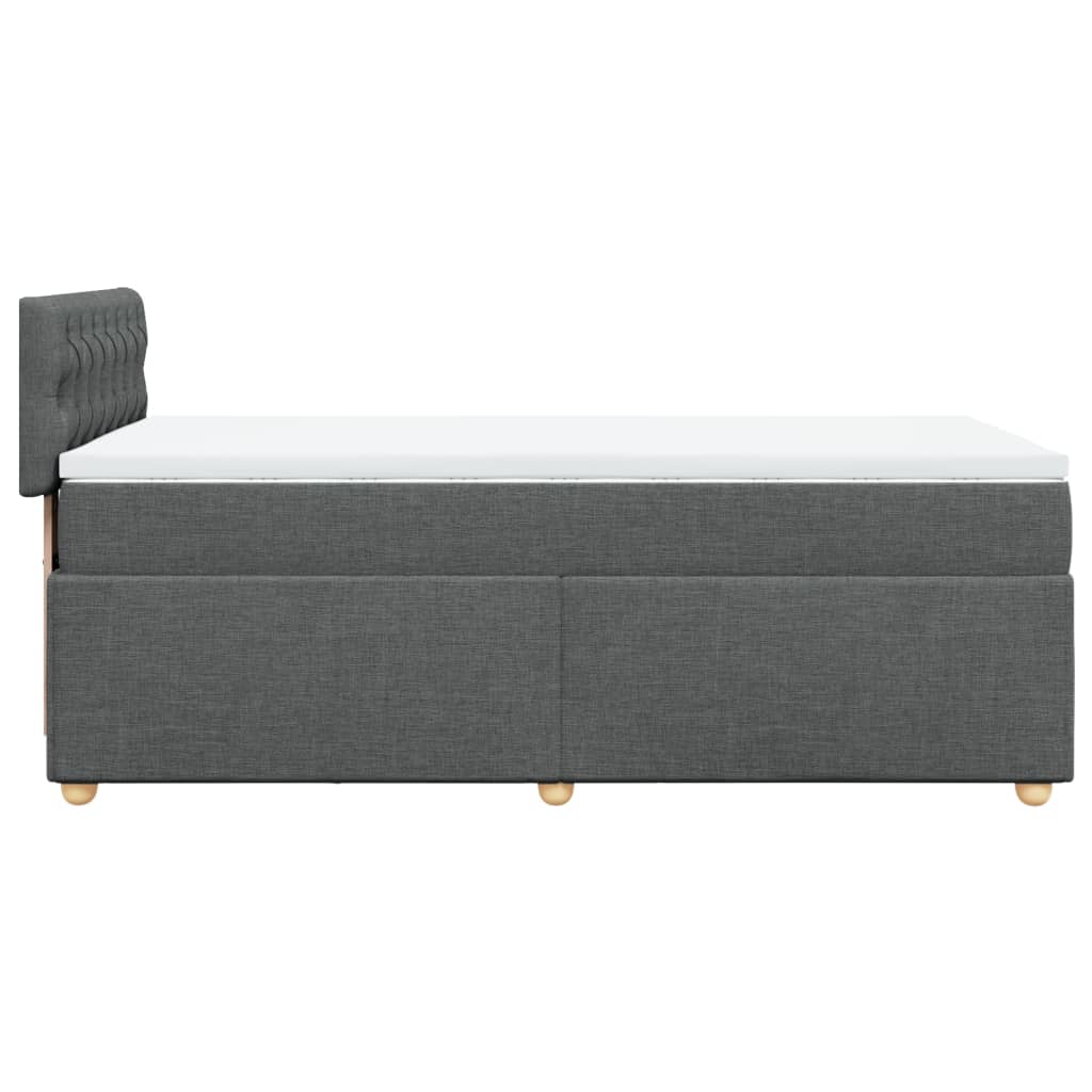 Sommier à lattes de lit avec matelas Gris foncé 80x200 cm Tissu - XIOS