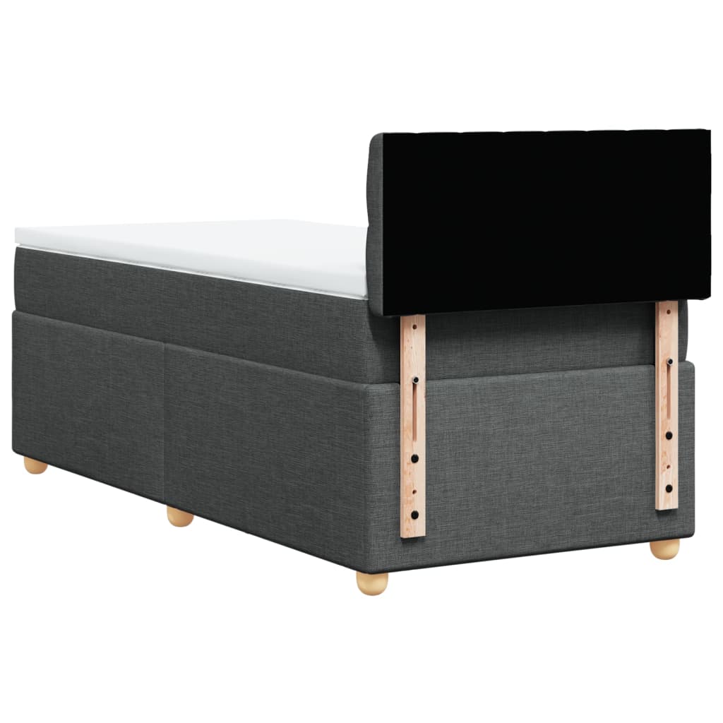 Sommier à lattes de lit avec matelas Gris foncé 80x200 cm Tissu - XIOS