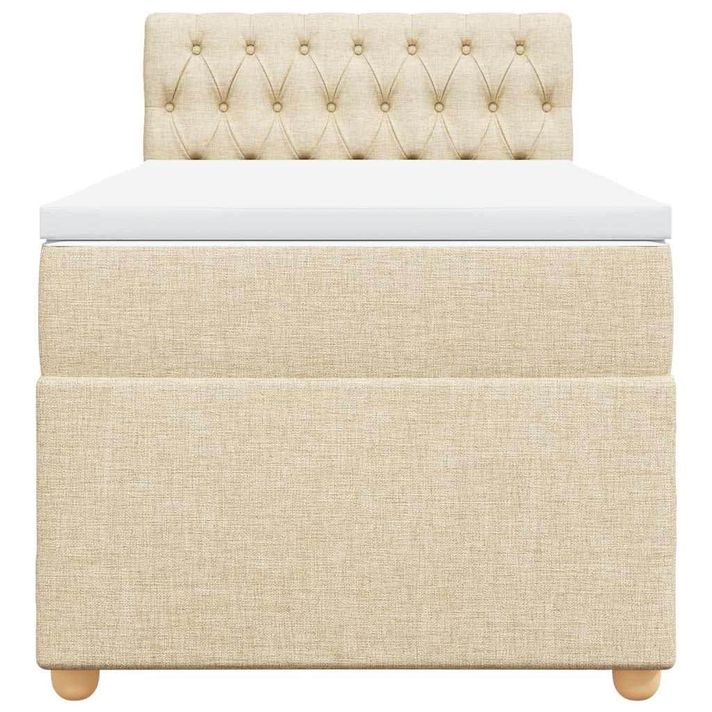 Sommier à lattes de lit avec matelas Crème 80x200 cm Tissu - XIOS