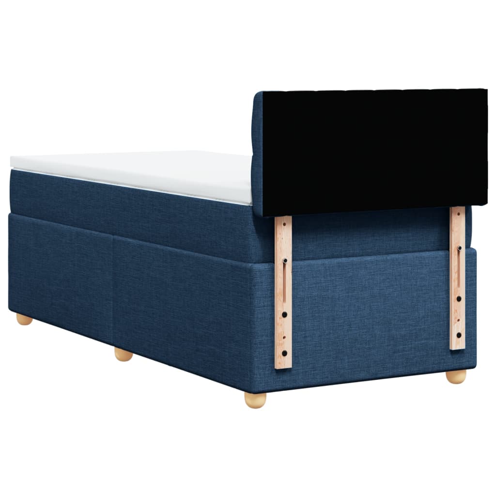 Sommier à lattes de lit avec matelas Bleu 80x200 cm Tissu - XIOS