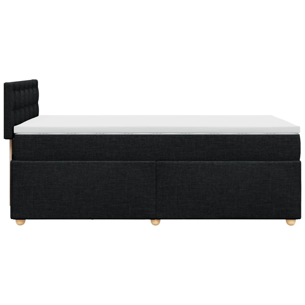 Sommier à lattes de lit et matelas Noir 80x200 cm Tissu - XIOS