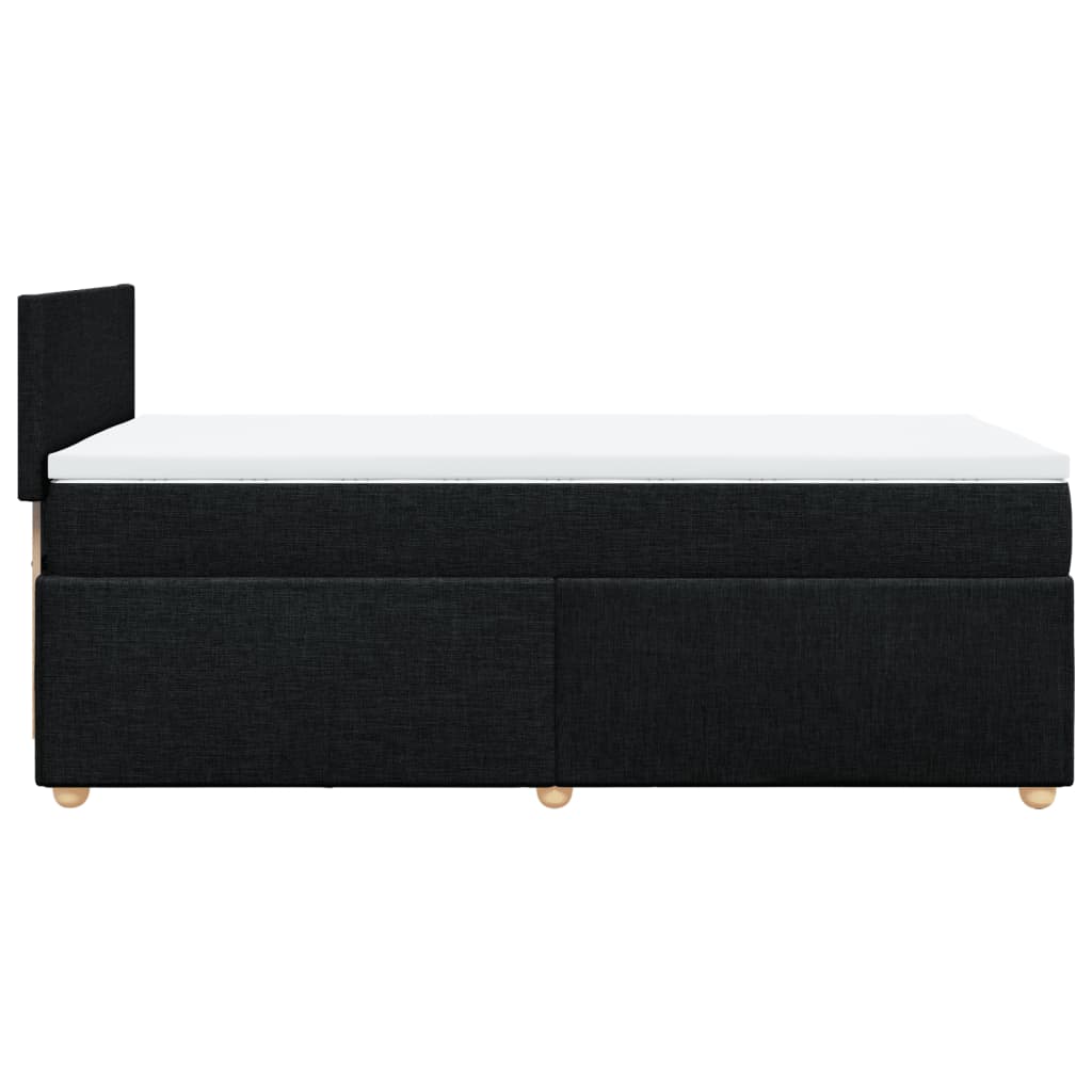 Sommier à lattes de lit avec matelas Noir 90x190 cm Tissu - XIOS