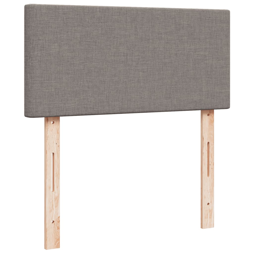 Sommier à lattes de lit avec matelas Taupe 90x190 cm Tissu - XIOS