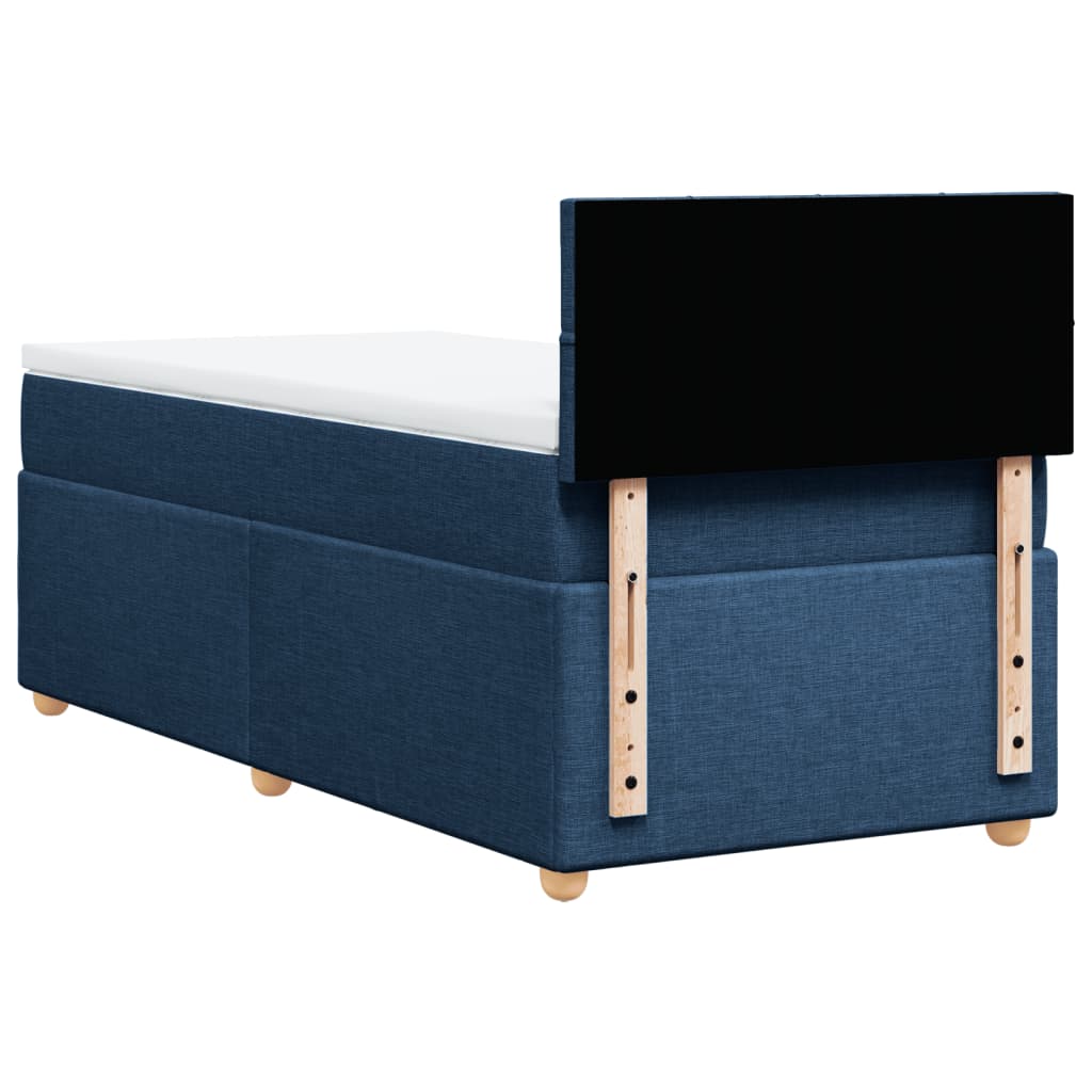 Sommier à lattes de lit avec matelas Bleu 90x190 cm Tissu - XIOS