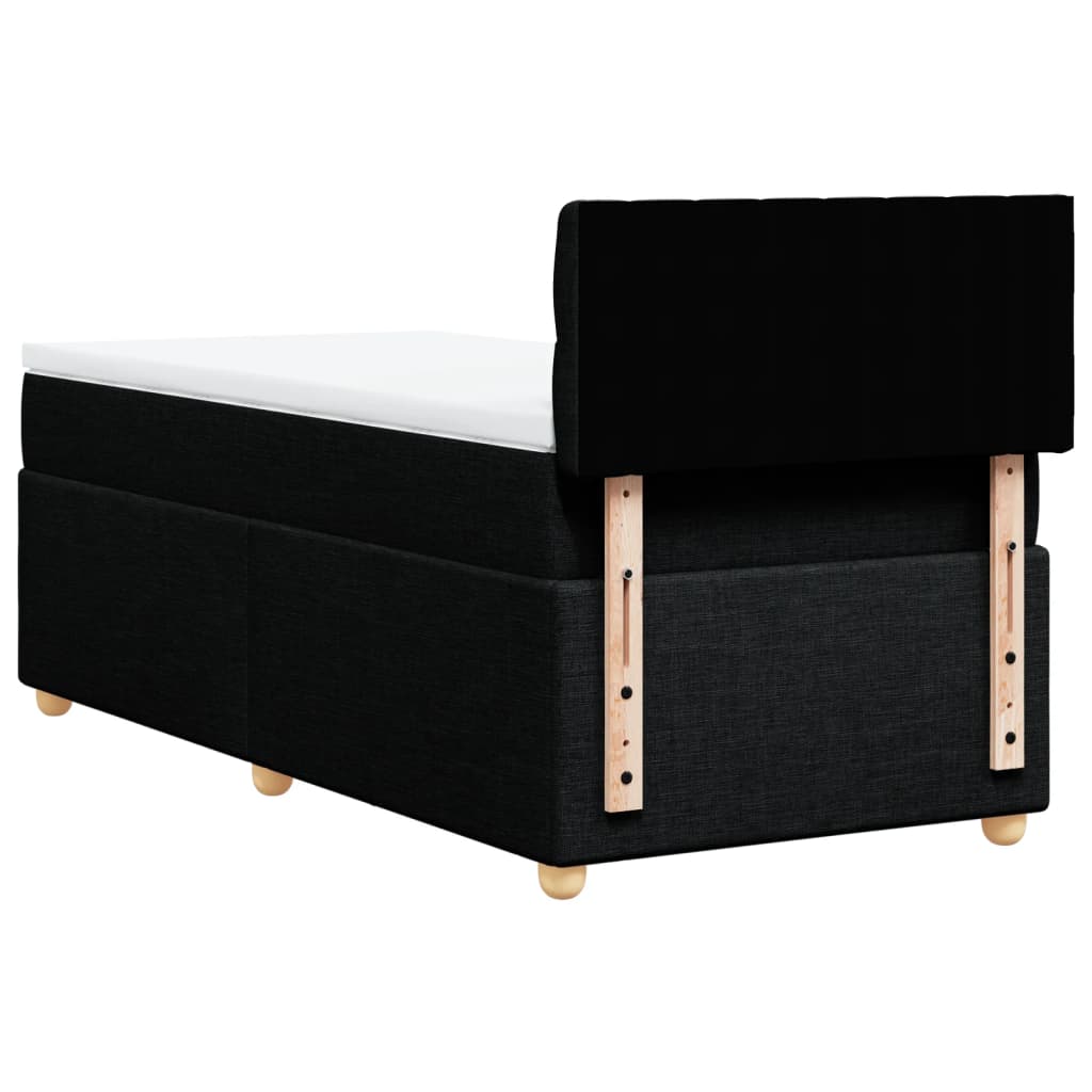 Sommier à lattes de lit avec matelas Noir 90x190 cm Tissu - XIOS