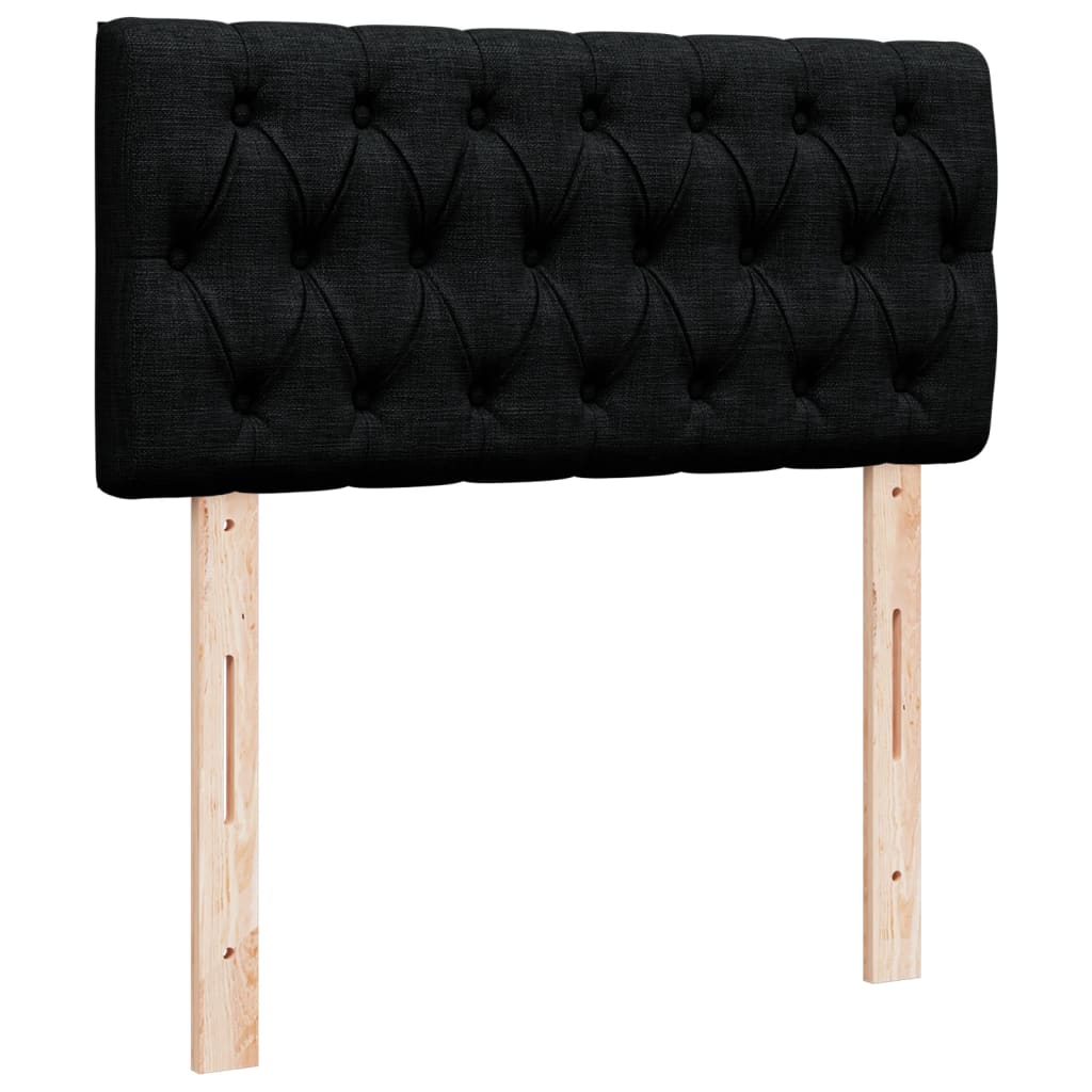 Sommier à lattes de lit avec matelas Noir 90x190 cm Tissu - XIOS