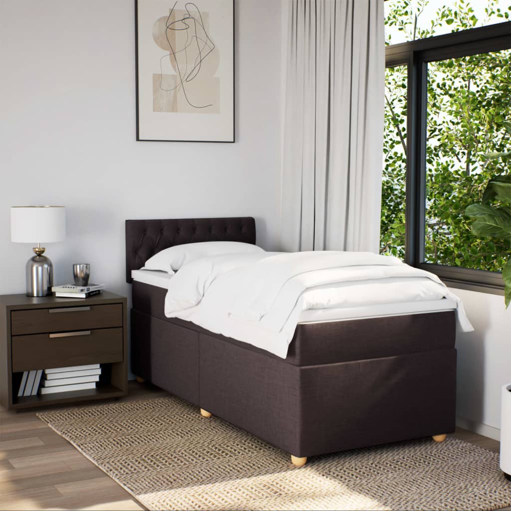 Sommier à lattes de lit avec matelas Marron foncé 90x190 cm - XIOS