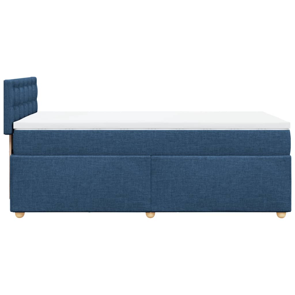 Sommier à lattes de lit avec matelas Bleu 90x190 cm Tissu - XIOS