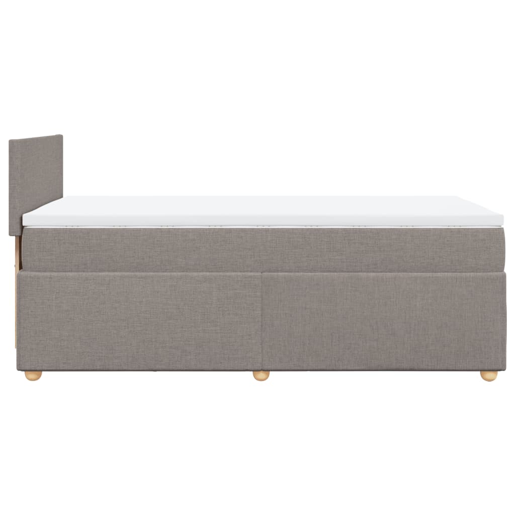 Sommier à lattes de lit avec matelas Taupe 90x200 cm Tissu - XIOS
