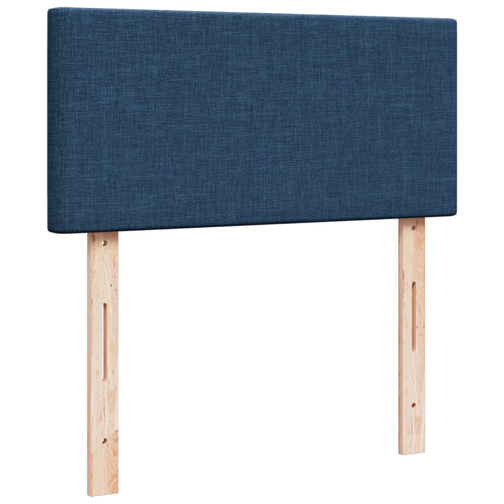 Sommier à lattes de lit avec matelas Bleu 90x200 cm Tissu - XIOS