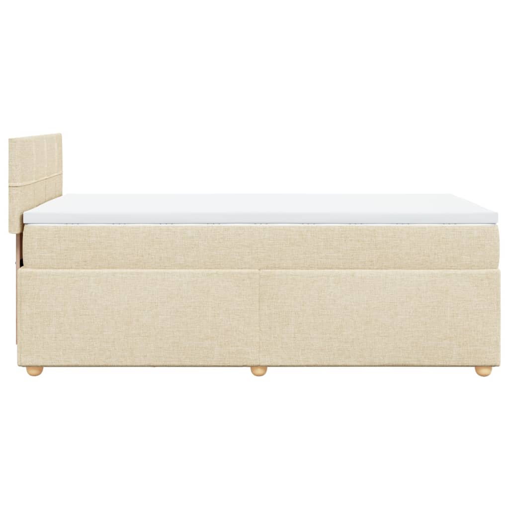Sommier à lattes de lit avec matelas Crème 90x200 cm Tissu - XIOS