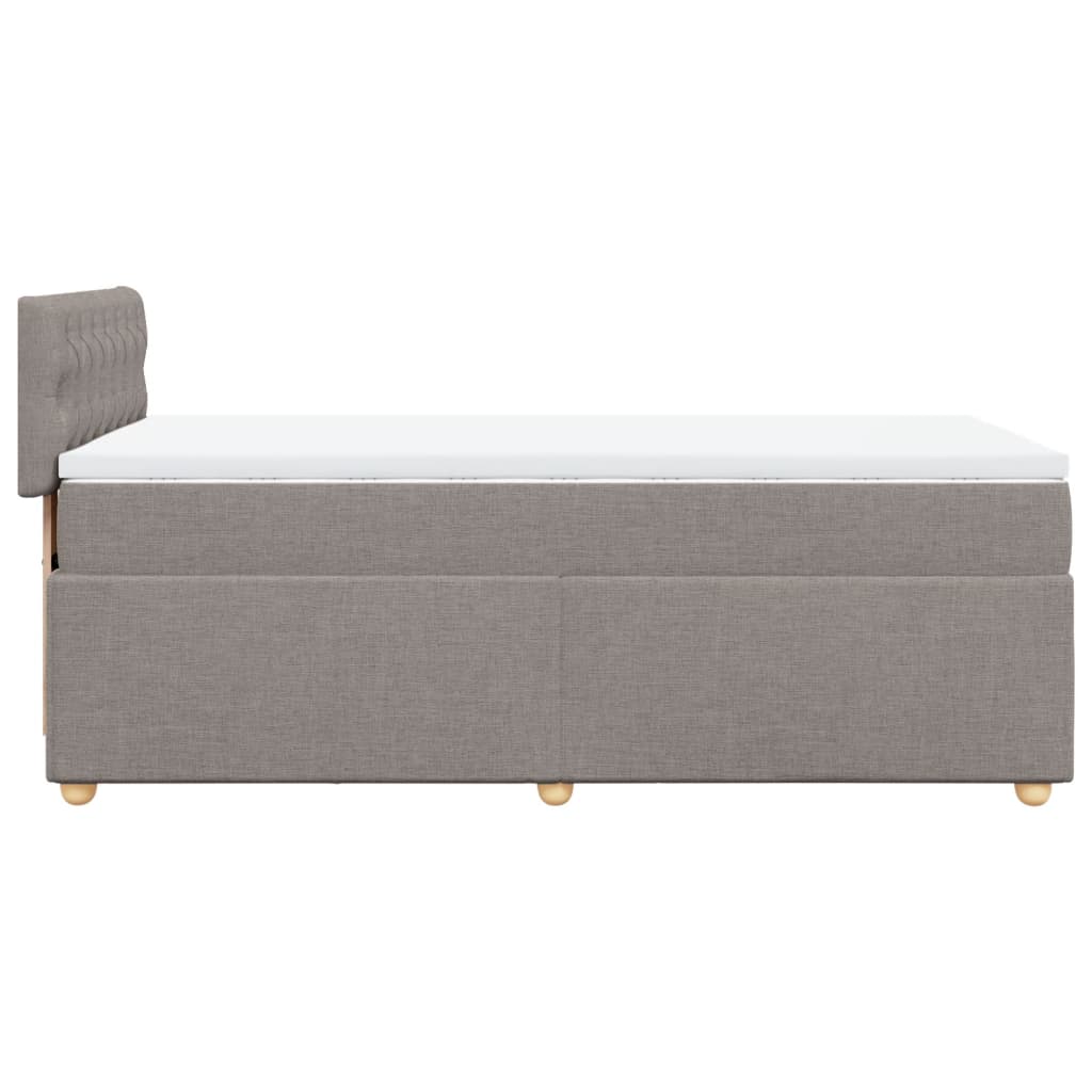Sommier à lattes de lit avec matelas Taupe 90x200 cm Tissu - XIOS