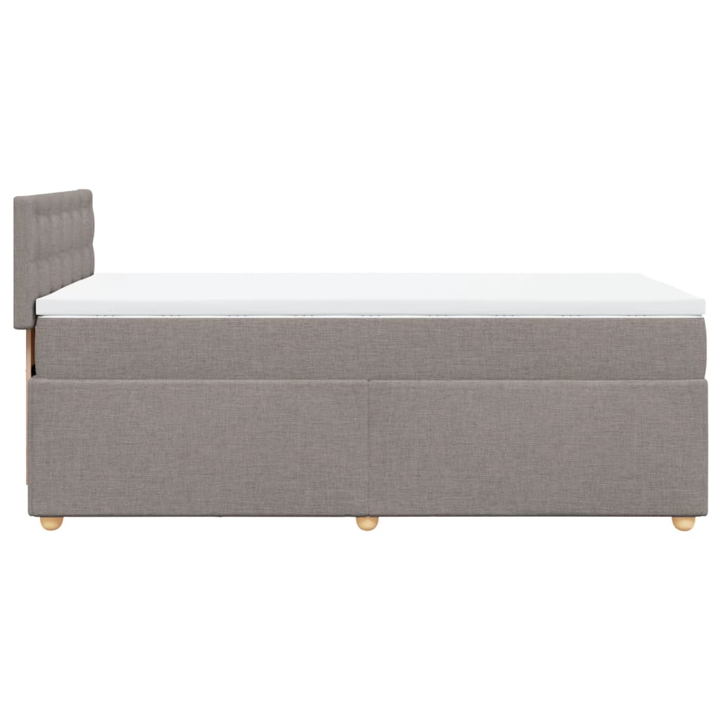 Sommier à lattes de lit avec matelas Taupe 90x200 cm Tissu - XIOS