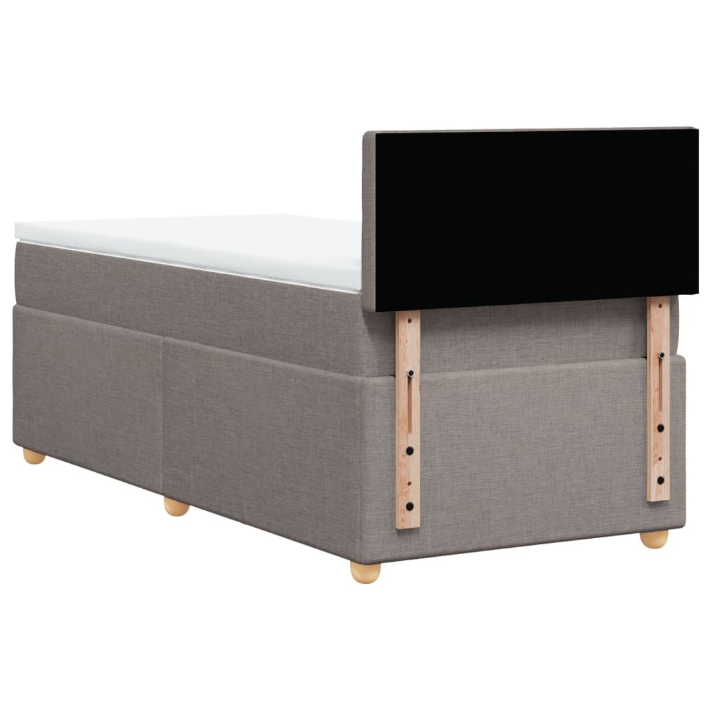 Sommier à lattes de lit avec matelas Taupe 90x200 cm Tissu - XIOS