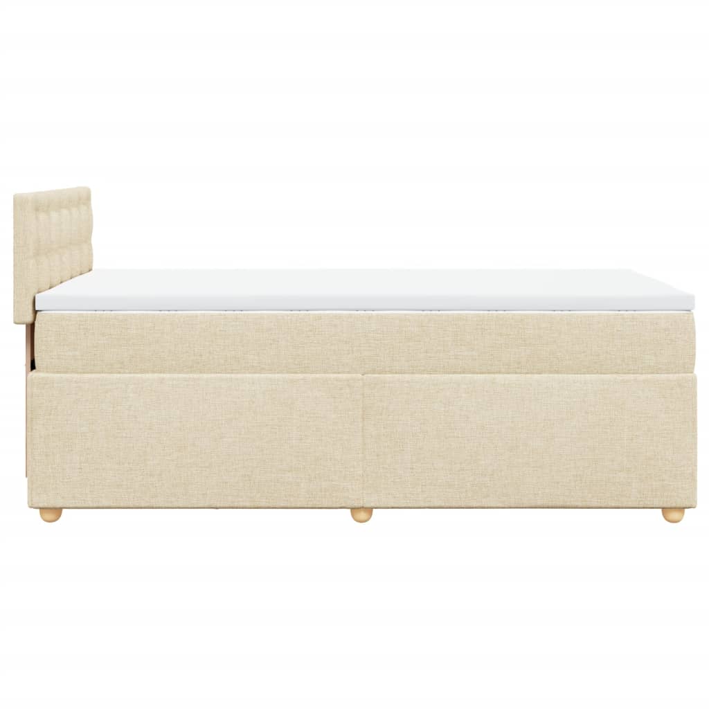 Sommier à lattes de lit avec matelas Crème 90x200 cm Tissu - XIOS