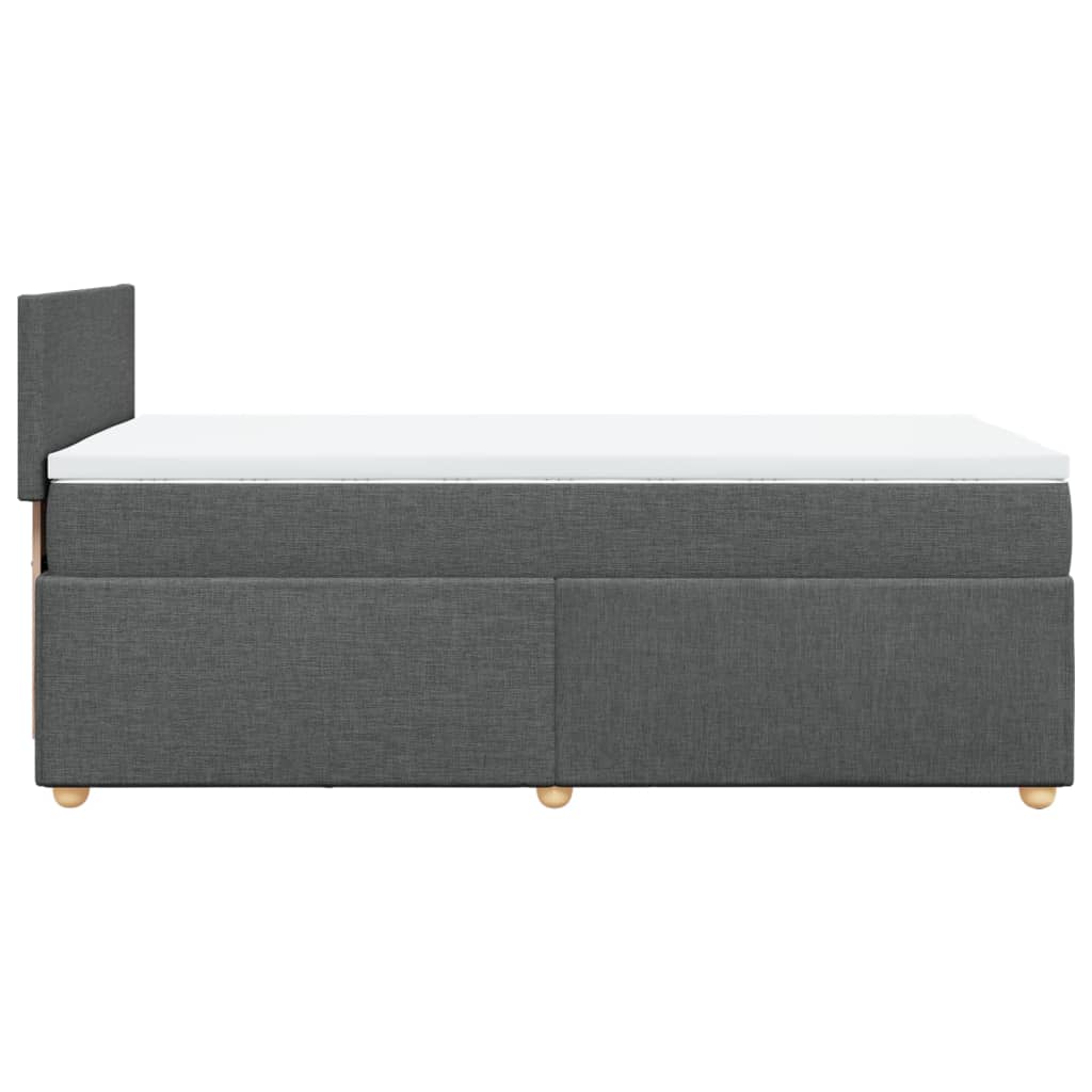 Sommier à lattes de lit avec matelas Gris foncé 100x200cm Tissu - XIOS