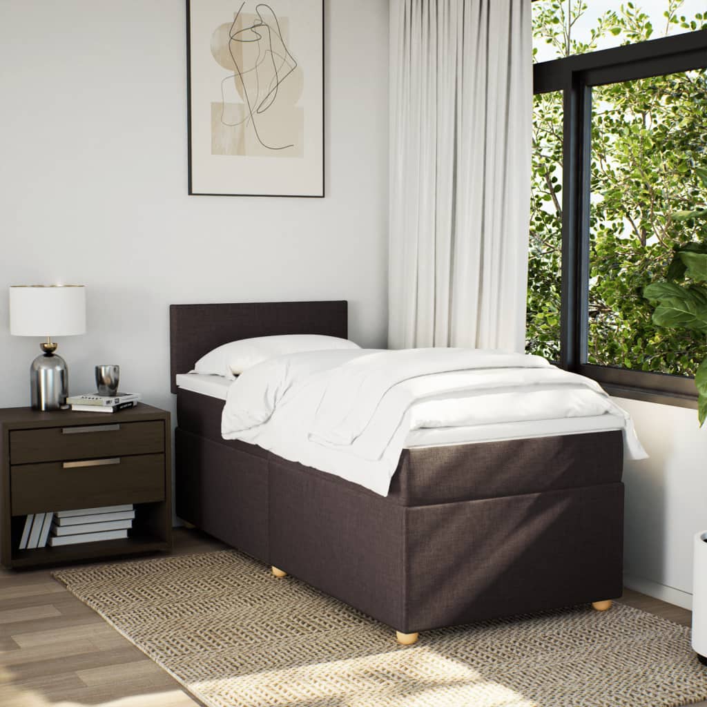 Sommier à lattes de lit avec matelas Marron foncé 100x200 cm - XIOS