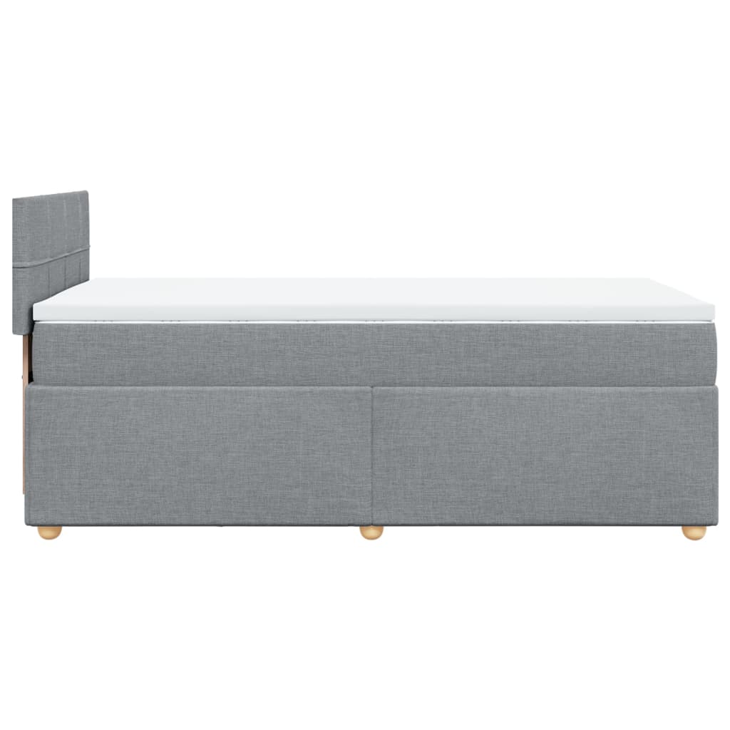 Sommier à lattes de lit avec matelas Gris clair 100x200cm Tissu - XIOS