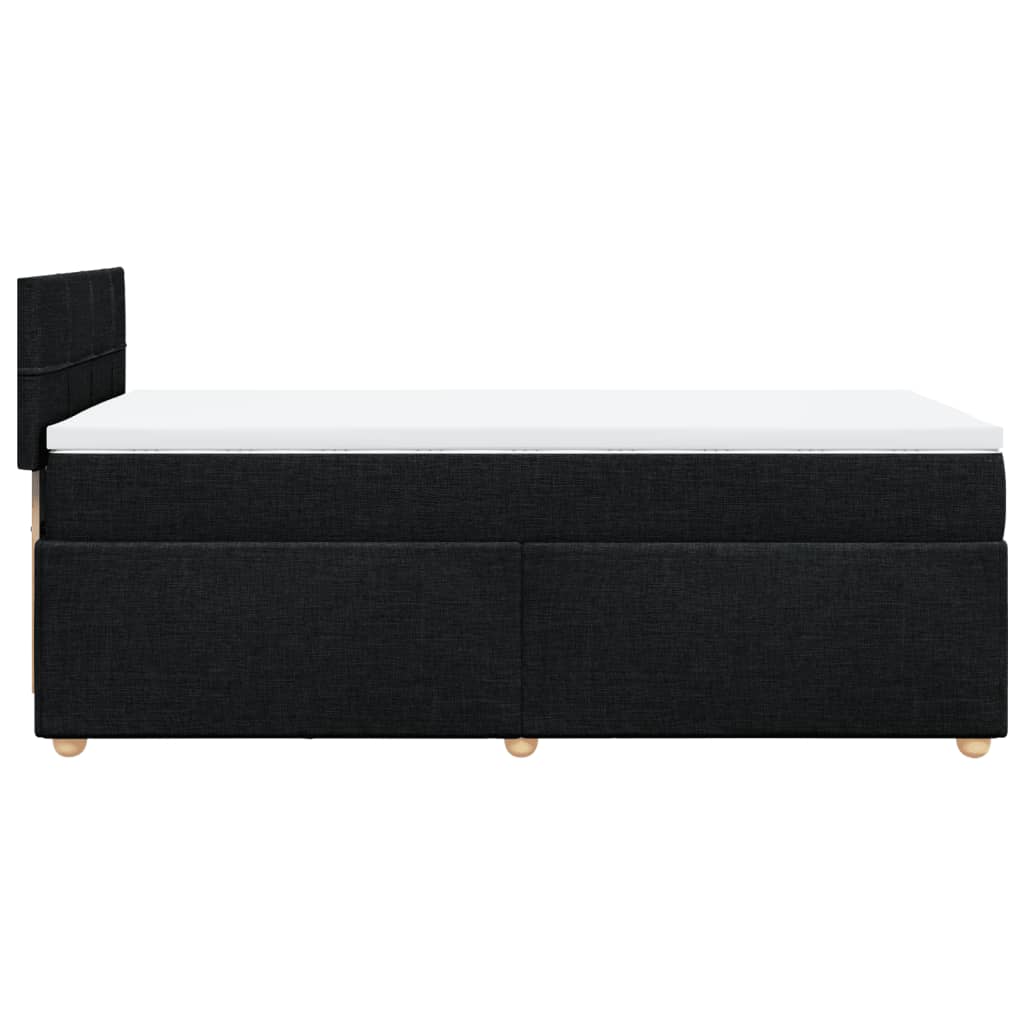 Sommier à lattes de lit avec matelas Noir 100x200 cm Tissu - XIOS