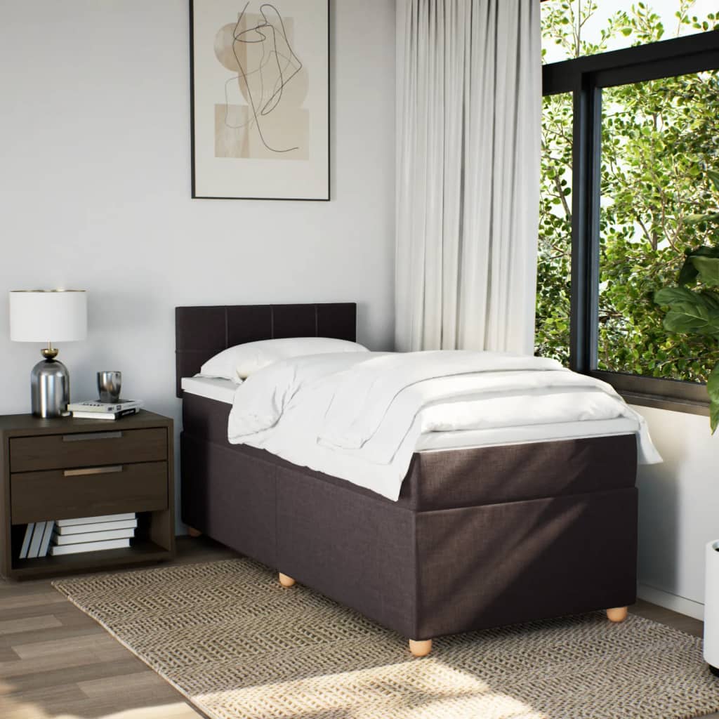 Sommier à lattes de lit avec matelas Marron foncé 100x200 cm - XIOS