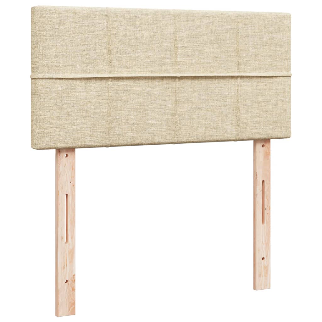 Sommier à lattes de lit avec matelas Crème 100x200 cm Tissu - XIOS