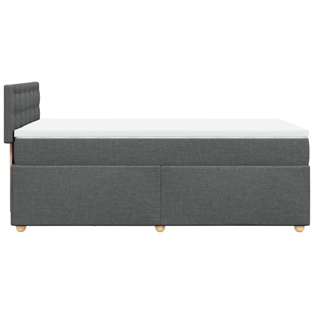 Sommier à lattes de lit avec matelas Gris foncé 100x200cm Tissu - XIOS