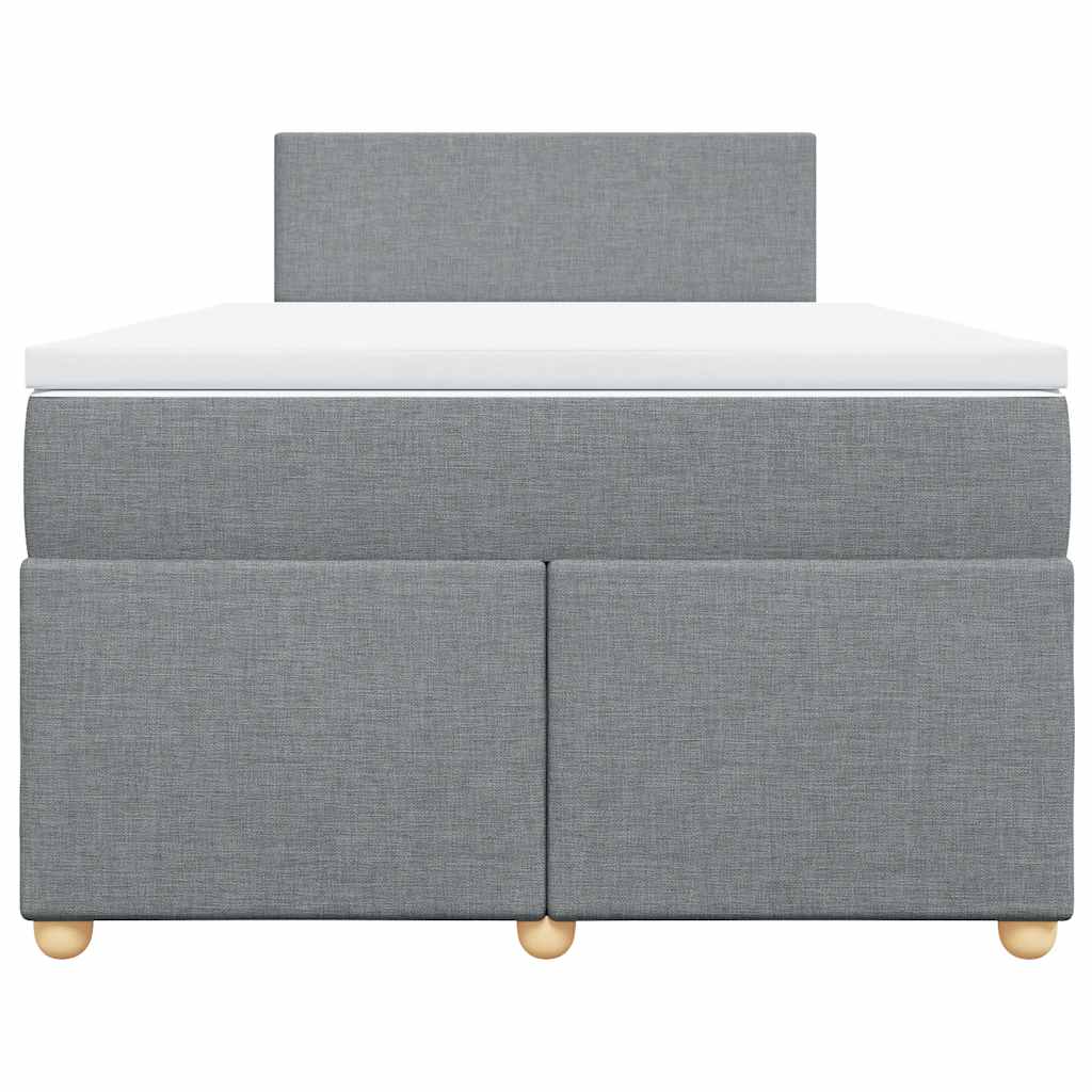Sommier à lattes de lit et matelas gris clair 120x190 cm tissu - XIOS