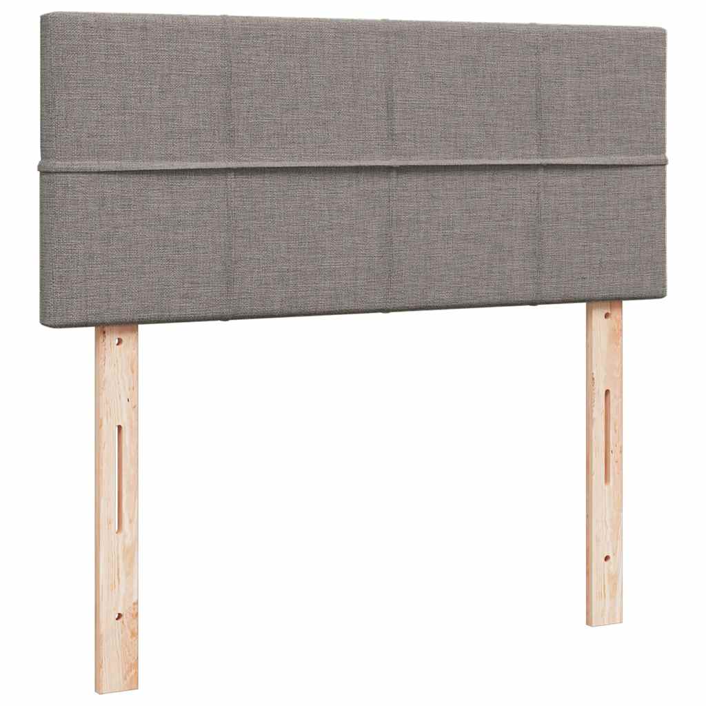 Sommier à lattes de lit avec matelas taupe 120x190 cm tissu - XIOS
